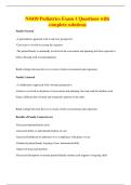 N4410 Pediatrics Exam 1 Questions with complete solutions