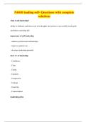 N4410 leading self- Questions with complete solutions