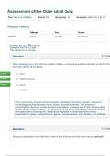 Nightingale College BSN 425&colon; Assessment of the Older Adult Quiz &vert; Answered Correctly 100&percnt; Scored &vert; Updated 2025&sol;26&period;