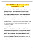 NR 603 CEA Exam Questions and Correct Answers 100&percnt; Correct