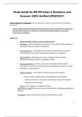 Study Guide for NR 293 Exam 2 Questions and Answers 100&percnt; Verified UPDATED&excl;&excl;&excl;
