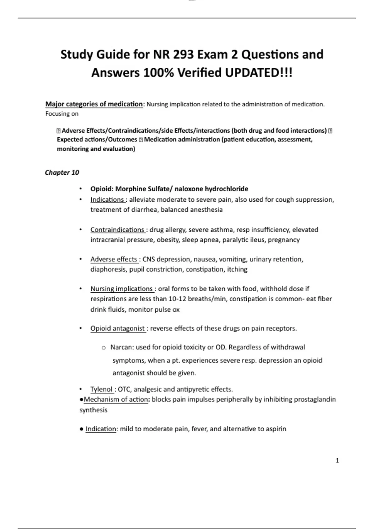 Study Guide for NR 293 Exam 2 Questions and Answers 100% Verified ...