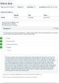 BSN425-02 Gerontological Nursing 2025&sol;26 &vert;  BSN 425 Ethics Quiz &vert; Score for this quiz&colon; 20 out of 20&period;