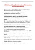 PCC 2 Exam 1 Study Guide Questions With Complete Answers 100&percnt; Solved 