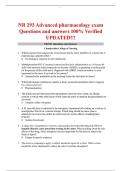 NR 293 Advanced pharmacology exam Questions and answers 100&percnt; Verified UPDATED&excl;&excl;&excl;