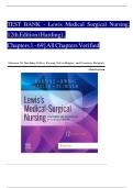 Test Bank For Lewis's Medical- Surgical Nursing&comma; 12th Edition by Mariann M&period; Harding&comma; Jeffrey Kwong&comma; Debra Hagler Chapter 1-69 Complete Latest 2024