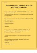 NSG3450 EXAM 1 &lpar;MENTAL HEALTH&rpar;  GUARANTEED PASS&excl;