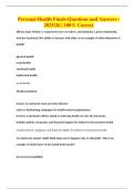 Personal Health Finals-Questions and Answers - 2025&sol;26 &vert; 100&percnt; Correct
