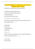 Personal Health Test 2-Questions and Answers - 2025&sol;26 &vert; 100&percnt; Correct