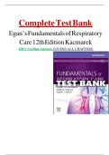 Test Bank- Egan's Fundamentals of Respiratory Care&lbrace; 12th Edition 2024 &rcub;by James K&period; Stoller&comma; Albert J&period; Heuer&vert; All Chapters&lpar; 1-58&rpar; Included &vert; Answers with Rationales &vert; Newest Version
