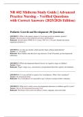 NR 602 Midterm Study Guide &vert; Advanced Practice Nursing &ndash; Verified Questions with Correct Answers &lpar;2025&sol;2026 Edition&rpar;
