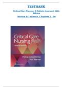 Critical Care Nursing&colon; A Holistic Approach&comma; 12th Edition by Morton & Thurman &ndash; Complete Test Bank &lpar;Chapters 1&ndash;56&rpar;