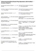Advanced Arrhythmia Exam Prep Questions with Verified Answers Rated A