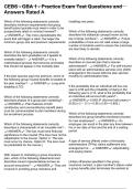 CEBS - GBA 1 - Practice Exam Test Questions and Answers Rated A