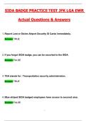 SIDA Badge Practice Test JFK -LGA -EWR Actual &lpar;Latest 2025 &sol; 2026 Update&rpar; Questions & Correct Answers &lpar;100&percnt; Correct Verified Answers&rpar; Already Graded A