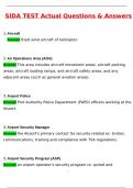 SIDA TEST Actual &lpar;Latest 2025 &sol; 2026 Update&rpar; Questions & Correct Answers &lpar;100&percnt; Correct Verified Answers&rpar; Already Graded A