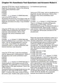 Chapter 16&colon; Anesthesia Test Questions and Answers Rated A