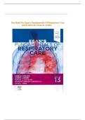 Test Bank- Egan's Fundamentals of Respiratory Care&lbrace; 13th Edition 2024 &rcub;by James K&period; Stoller&comma; Albert J&period; Heuer&vert; All Chapters&lpar; 1-58&rpar; Included &vert; Answers with Rationales &vert; Newest Version
