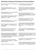 CPR & Basic Life Support Test Questions and Answers Rated A