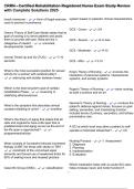 CRRN - Certified Rehabilitation Registered Nurse Exam Study Review with Complete Solutions 2025