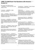 CWEL & CANS Exam Test Questions with Answers Graded A&plus;