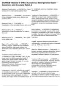 DAANCE- Module 5- Office Anesthesia Emergencies Exam Questions and Answers Rated A