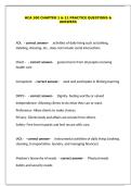 HCA 100 Practice Questions&colon; Chapter 1 & 11 Review for Support Workers&vert; 100&percnt; solved