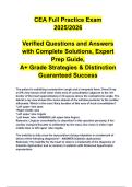 CEA Full Practice Exam 2025&sol;2026 &ndash; Verified Q&A Guide
