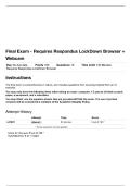 MATH 110 Final Exam - Requires Respondus LockDown Browser &plus;Webcam &vert; Questions and Answers &vert; 2025&sol;2026 Update &vert; 100&percnt; Correct - Portage&period;