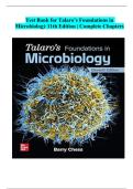 Complete Test bank for Talaro&rsquo;s Foundations in Microbiology 11th Edition By Barry Chess&comma;All chapters completely Attached With Questions And Verified Solutions&period;