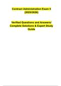 Contract Administration Exam 5 2025&sol;2026 &ndash; Q&A Study Guide