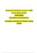 General Contractor License KB2 Exam 2025&sol;2026 &ndash; Q&A Guide