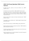 CBCC-KA Exam Questions With Correct Answers