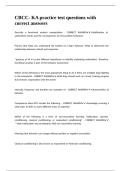 CBCC- KA practice test questions with correct answers&period;