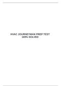  HVAC JOURNEYMAN PREP TEST 100&percnt; SOLVED