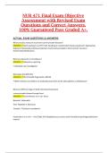 NUR 471 Final Exam Objective Assessment with Revised Exam Questions and Correct Answers&comma; 100&percnt; Guaranteed Pass Graded A&plus;&period;