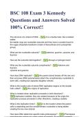 BSC 108 Exam 3 &lpar;Kennedy&rpar; &ndash; Questions and Answers with Verified Solutions &lpar;2025&ndash;2026 PDF Download&rpar;