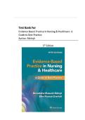 Full Test Bank For Evidence-Based Practice in Nursing & Healthcare A Guide to Best Practice 5th Edition by Bernadette Mazurek Melnyk&comma; Complete Chapters 1 - 23&comma; Updated Newest Version
