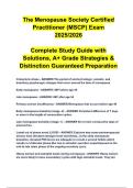 Newly Updated MSCP Exam 2026 &ndash; Menopause Society Certification Prep