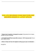 XCEL LIFE INSURANCE EXAM QUESTIONS AND ANSWERS GRADED A&plus; LATEST UPDATE&period;