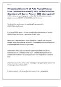 PA Appraisal License 16-20 Auto Physical Damage Exam Questions & Answers &vert; 100&percnt; Verified solutions &vert;Questions with Correct Answers 2025 latest update&excl;&excl;
