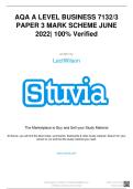 AQA A-level Business 7132&sol;3 &ndash; Paper 3 Business 3 &ndash; Final Mark Scheme &lpar;June 2022&rpar;