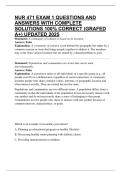 NUR 471 EXAM 1 QUESTIONS AND ANSWERS WITH COMPLETE SOLUTIONS 100&percnt; CORRECT &lpar;GRAFED A&plus;&rpar; UPDATED 2025