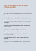 NAVY CS RECORDS QUESTIONS WITH 100&percnt; CORRECT ANSWERS&excl;&excl;