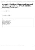 Divemaster Final Exam A Questions & Answers &vert; Latest Already Graded A&plus; UPDATE 2025&vert;2026 &semi;Divemaster Final Exam A