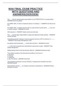 NHA FINAL EXAM PRACTICE  WITH QUESTIONS AND  ANSWERS&lpar;2025&sol;2026&rpar;