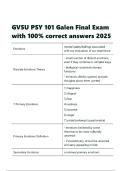 GVSU PSY 101 Galen Final Exam with 100- correct answers 2025&period;