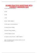 ACAMS Practice Questions with Correct Answers 2025 &vert; Certified Anti-Money Laundering Specialist Exam Prep