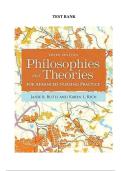 Test Bank for Philosophies and Theories for Advanced Nursing Practice&colon; &period; 3rd Edition by Janie B&period; Butts &lpar;2025&sol;2026&rpar; &lpar;New Edition with All Chapters Covered&rpar;
