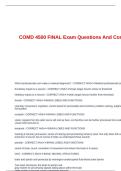  COMD 4500 FINAL Exam Questions And Correct Answers